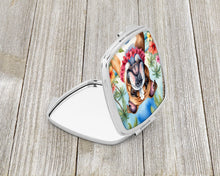 Load image into Gallery viewer, English Bulldog Luau Compact Mirror – Stylish Purse Mirror with Artistic Covers