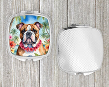 Load image into Gallery viewer, English Bulldog Luau Compact Mirror – Stylish Purse Mirror with Artistic Covers