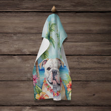 Load image into Gallery viewer, English Bulldog Luau Kitchen Towel