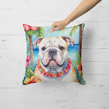 Load image into Gallery viewer, English Bulldog Luau Throw Pillow