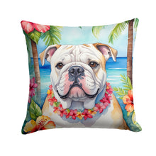 Load image into Gallery viewer, English Bulldog Luau Throw Pillow
