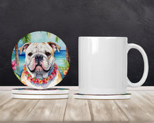 Load image into Gallery viewer, English Bulldog Luau Large Sandstone Coasters Pack of 4