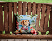 Load image into Gallery viewer, English Foxhound Luau Throw Pillow - 14x14 Decorative Pillow – Art for Your Home &amp; Patio