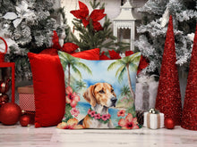 Load image into Gallery viewer, English Foxhound Luau Throw Pillow - 14x14 Decorative Pillow – Art for Your Home &amp; Patio