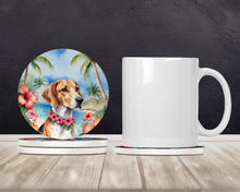 Load image into Gallery viewer, English Foxhound Luau Large Sandstone Coasters Pack of 4
