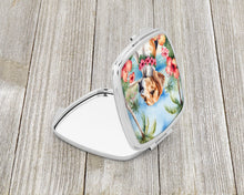 Load image into Gallery viewer, English Foxhound Luau Compact Mirror – Stylish Purse Mirror with Artistic Covers