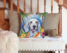 Load image into Gallery viewer, English Setter Luau Throw Pillow - 14x14 Decorative Pillow – Art for Your Home &amp; Patio