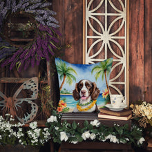 Load image into Gallery viewer, English Springer Spaniel Luau Throw Pillow - 14x14 Decorative Pillow – Art for Your Home &amp; Patio