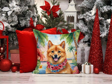 Load image into Gallery viewer, Finnish Spitz Luau Throw Pillow - 14x14 Decorative Pillow – Art for Your Home &amp; Patio