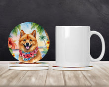 Load image into Gallery viewer, Finnish Spitz Luau Large Sandstone Coasters Pack of 4