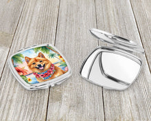 Load image into Gallery viewer, Finnish Spitz Luau Compact Mirror – Stylish Purse Mirror with Artistic Covers