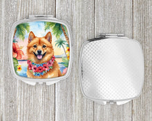 Load image into Gallery viewer, Finnish Spitz Luau Compact Mirror – Stylish Purse Mirror with Artistic Covers