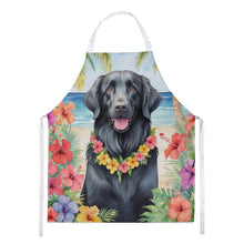 Load image into Gallery viewer, Flat-Coated Retriever Luau Apron – Artist-Designed Kitchen, BBQ &amp; Craft Apron