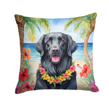 Load image into Gallery viewer, Flat-Coated Retriever Luau Throw Pillow