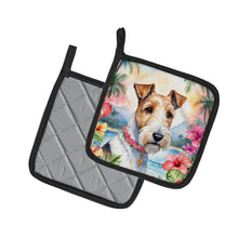 Load image into Gallery viewer, Fox Terrier Luau Pot Holders - Set of 2 Decorative Kitchen Helpers | Made in the USA