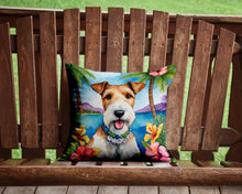 Load image into Gallery viewer, Fox Terrier Luau Throw Pillow - 14x14 Decorative Pillow – Art for Your Home &amp; Patio