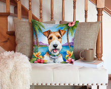 Load image into Gallery viewer, Fox Terrier Luau Throw Pillow - 14x14 Decorative Pillow – Art for Your Home &amp; Patio