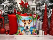 Load image into Gallery viewer, Fox Terrier Luau Throw Pillow - 14x14 Decorative Pillow – Art for Your Home &amp; Patio