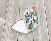 Load image into Gallery viewer, Fox Terrier Luau Compact Mirror – Stylish Purse Mirror with Artistic Covers