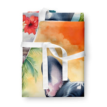 Load image into Gallery viewer, French Bulldog Luau Apron – Artist-Designed Kitchen, BBQ &amp; Craft Apron