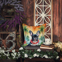 Load image into Gallery viewer, French Bulldog Luau Throw Pillow - 14x14 Decorative Pillow – Art for Your Home &amp; Patio
