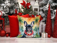 Load image into Gallery viewer, French Bulldog Luau Throw Pillow - 14x14 Decorative Pillow – Art for Your Home &amp; Patio