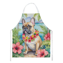 Load image into Gallery viewer, French Bulldog Luau Apron – Artist-Designed Kitchen, BBQ &amp; Craft Apron