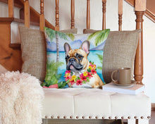 Load image into Gallery viewer, French Bulldog Luau Throw Pillow - 14x14 Decorative Pillow – Art for Your Home &amp; Patio