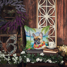 Load image into Gallery viewer, French Bulldog Luau Throw Pillow - 14x14 Decorative Pillow – Art for Your Home &amp; Patio