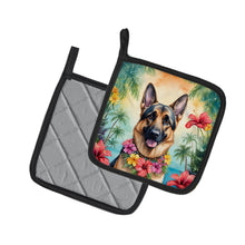 Load image into Gallery viewer, German Shepherd Luau Pot Holders - Set of 2 Decorative Kitchen Helpers | Made in the USA