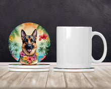 Load image into Gallery viewer, German Shepherd Luau Large Sandstone Coasters Pack of 4
