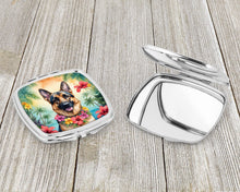 Load image into Gallery viewer, German Shepherd Luau Compact Mirror – Stylish Purse Mirror with Artistic Covers