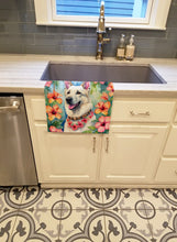Load image into Gallery viewer, White German Shepherd Luau Kitchen Towel