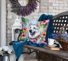 Load image into Gallery viewer, White German Shepherd Luau Throw Pillow
