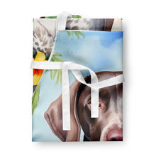 Load image into Gallery viewer, German Shorthaired Pointer Luau Apron – Artist-Designed Kitchen, BBQ &amp; Craft Apron