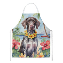 Load image into Gallery viewer, German Shorthaired Pointer Luau Apron – Artist-Designed Kitchen, BBQ &amp; Craft Apron