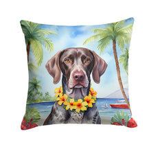 Load image into Gallery viewer, German Shorthaired Pointer Luau Throw Pillow - 14x14 Decorative Pillow – Art for Your Home &amp; Patio