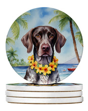 Load image into Gallery viewer, German Shorthaired Pointer Luau Large Sandstone Coasters Pack of 4