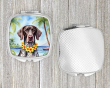 Load image into Gallery viewer, German Shorthaired Pointer Luau Compact Mirror – Stylish Purse Mirror with Artistic Covers