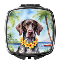Load image into Gallery viewer, German Shorthaired Pointer Luau Compact Mirror – Stylish Purse Mirror with Artistic Covers