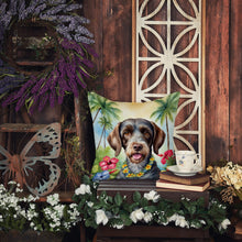 Load image into Gallery viewer, German Wirehaired Pointer Luau Throw Pillow