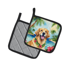 Load image into Gallery viewer, Golden Retriever Luau Pot Holders - Set of 2 Decorative Kitchen Helpers | Made in the USA