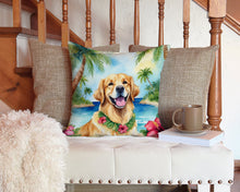 Load image into Gallery viewer, Golden Retriever Luau Throw Pillow - 14x14 Decorative Pillow – Art for Your Home &amp; Patio