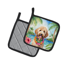 Load image into Gallery viewer, Goldendoodle Luau Pot Holders - Set of 2 Decorative Kitchen Helpers | Made in the USA