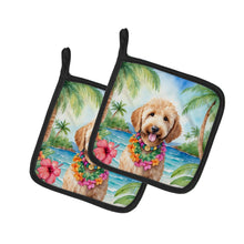 Load image into Gallery viewer, Goldendoodle Luau Pot Holders - Set of 2 Decorative Kitchen Helpers | Made in the USA