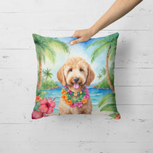 Load image into Gallery viewer, Goldendoodle Luau Throw Pillow