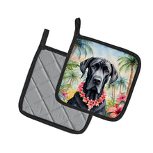 Load image into Gallery viewer, Great Dane Luau Pot Holders - Set of 2 Decorative Kitchen Helpers | Made in the USA