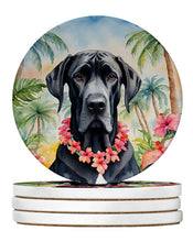 Load image into Gallery viewer, Great Dane Luau Large Sandstone Coasters Pack of 4