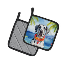 Load image into Gallery viewer, Great Dane Luau Pot Holders - Set of 2 Decorative Kitchen Helpers | Made in the USA
