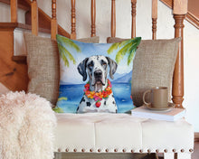 Load image into Gallery viewer, Great Dane Luau Throw Pillow - 14x14 Decorative Pillow – Art for Your Home &amp; Patio